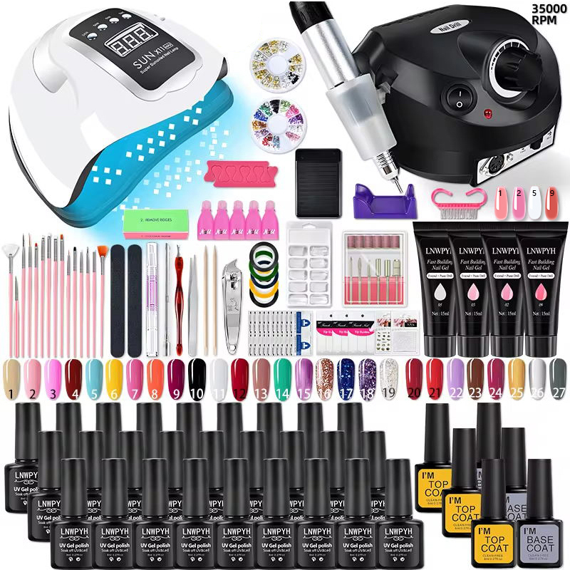 Polygel Nail Kit - Nagellakset Acryl nagelkit Poly nagelgelset met
