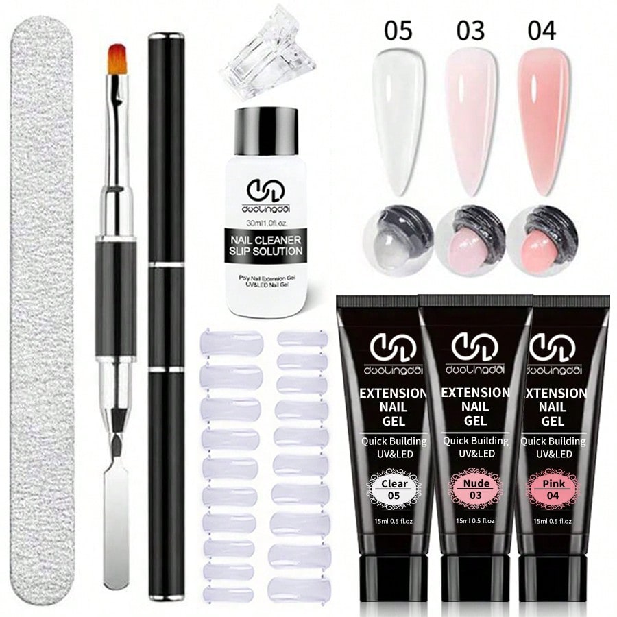 Polygel Nail Kit - 8 stks/set Poly Extension Gel Set