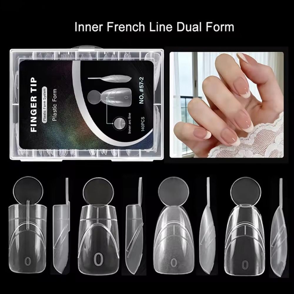 Nail Extension Form - 140 stuks matte French nail dual