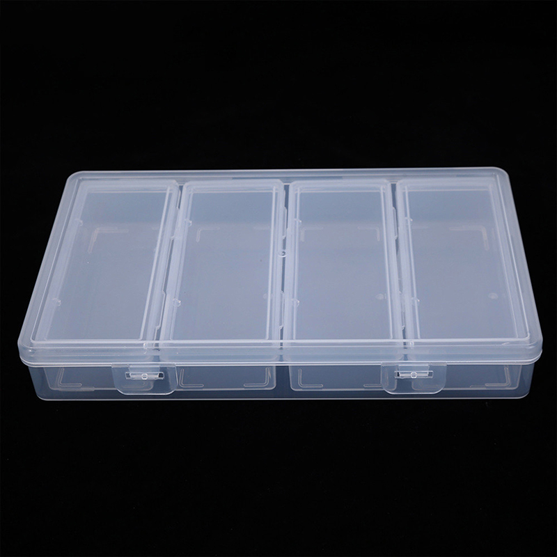 Nail Extension Form - 4-delige onafhankelijke opbergbox, transparant, voor nagelkunst,
