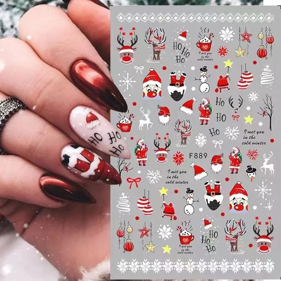 Nail Art Xmas 2025 - 1 Stuks 2025 Kerst 3d Nail