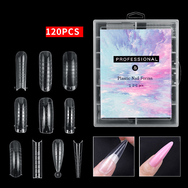Nail Extension Form - 120 stks/set Clear Dual Forms Valse