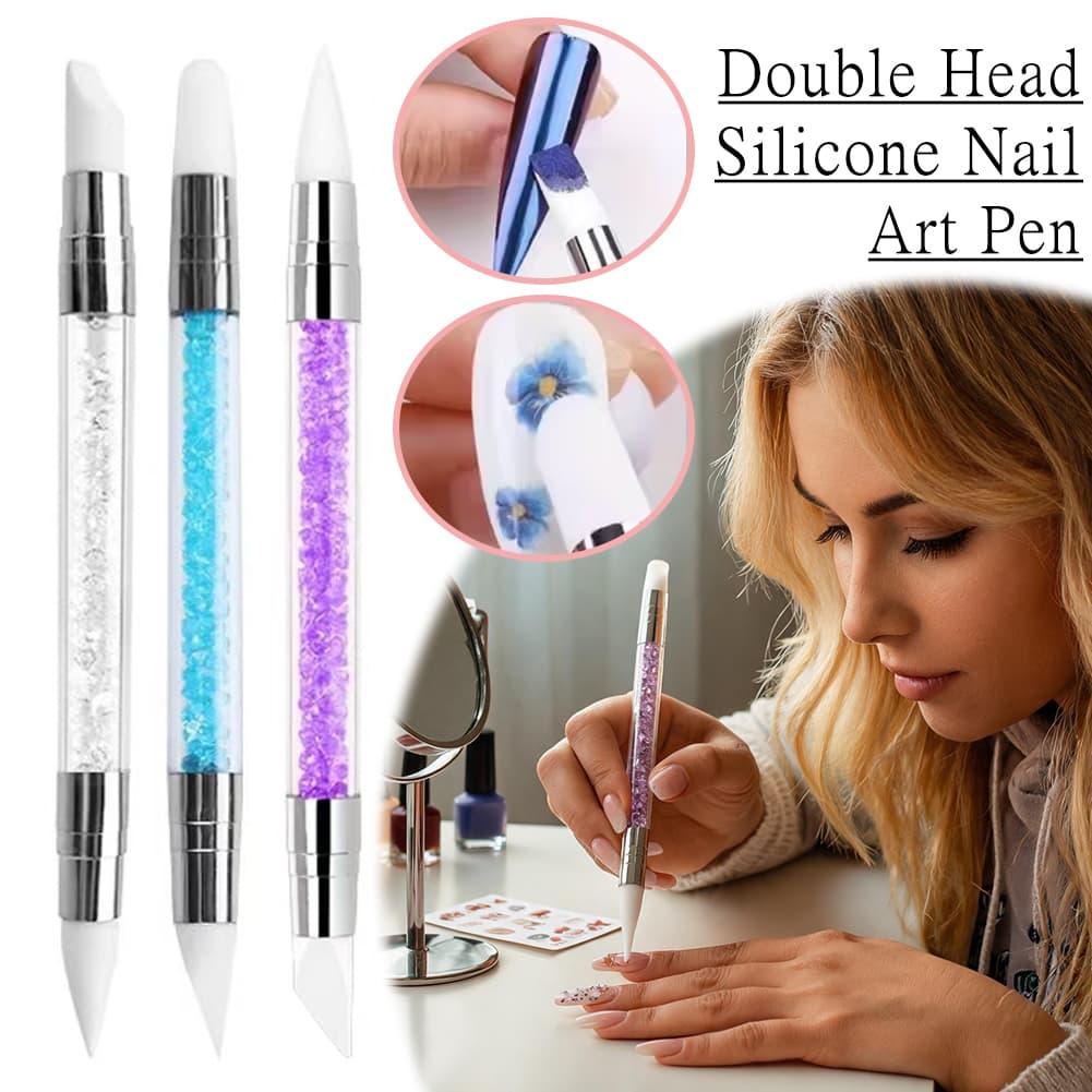 Nail Art Brush Set - Nail Art Dubbelkop Siliconen Pen Decoratieve