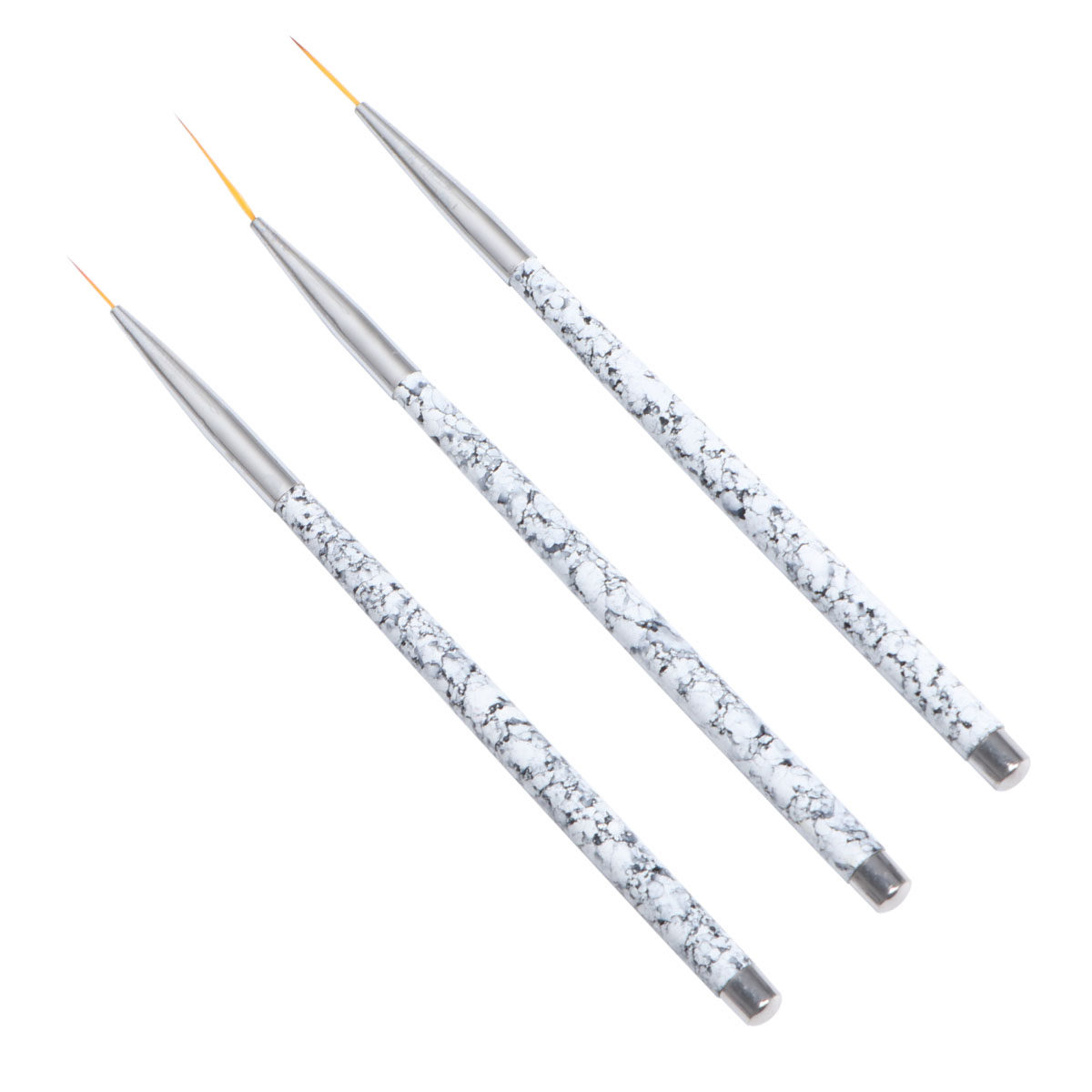 Nail Art Brush Set - 3-delige nagelkunst-linerborstelset met nylonharen, fijne punten