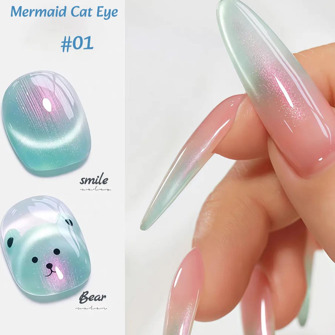 1 stuks ZH Zomer Charmante Zee - Nail Art Pink Cat Eye recensie en prijs
