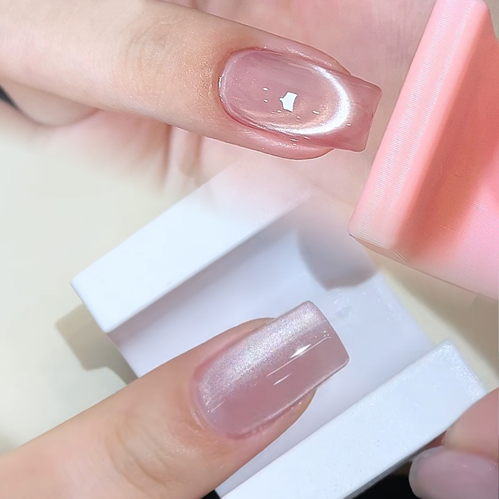 5D U-vormige Franse Cat Eye Na - Nail Art Pink Cat Eye recensie en prijs
