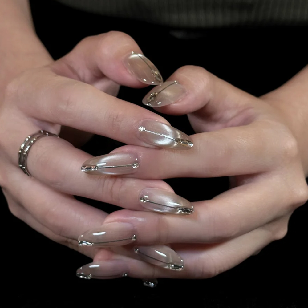 5D U-vormige Franse Cat Eye Na - Nail Art Pink Cat Eye recensie en prijs