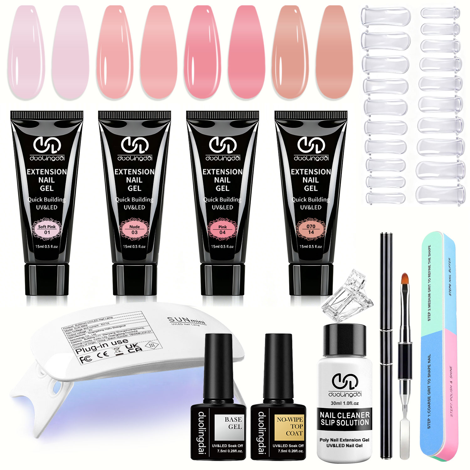 Duolingdai 4 Kleuren Poly Nage - Polygel Nail Kit recensie en prijs