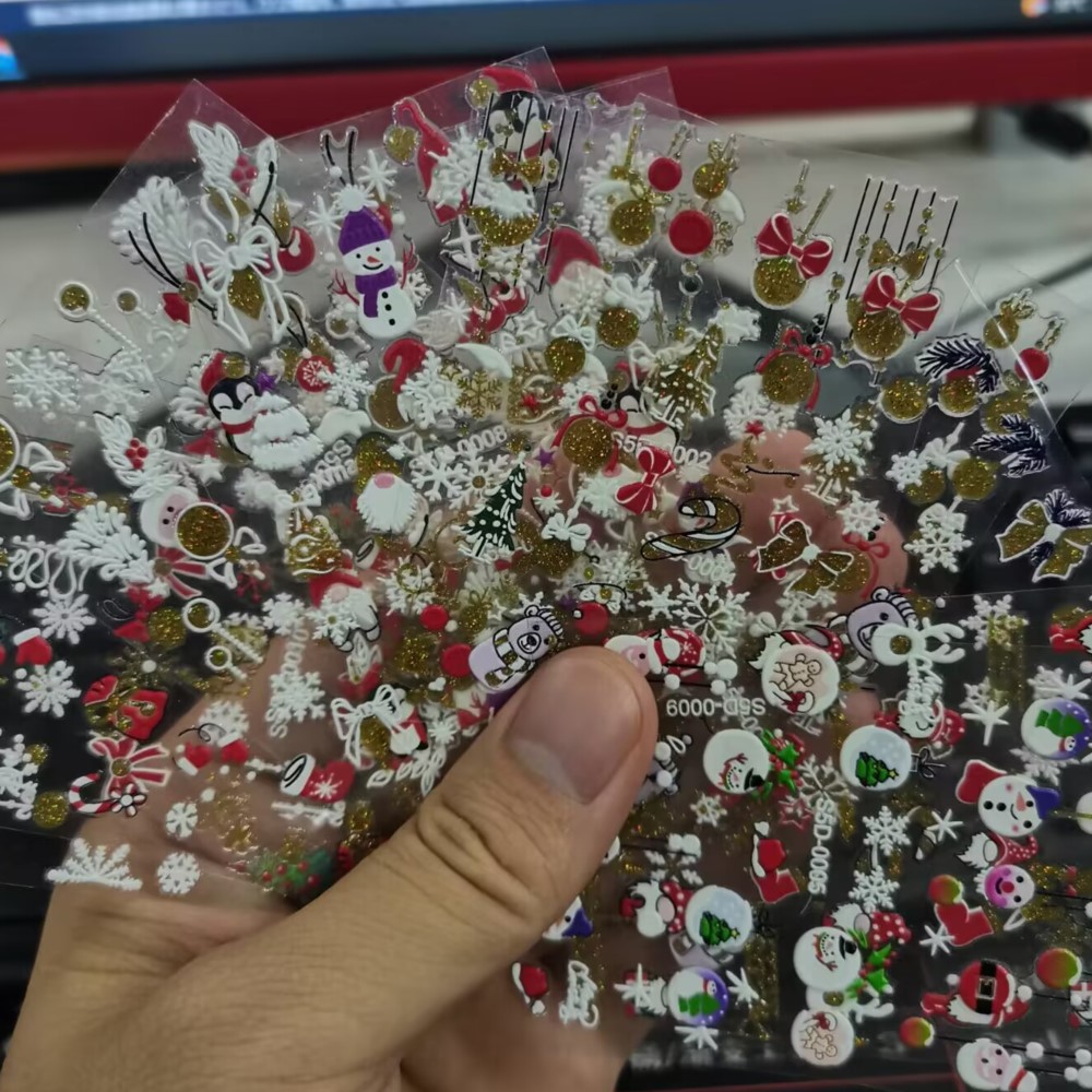 5d Glitter Kerst Reliëf Nagel  - Nail Art Xmas 2025 recensie en prijs