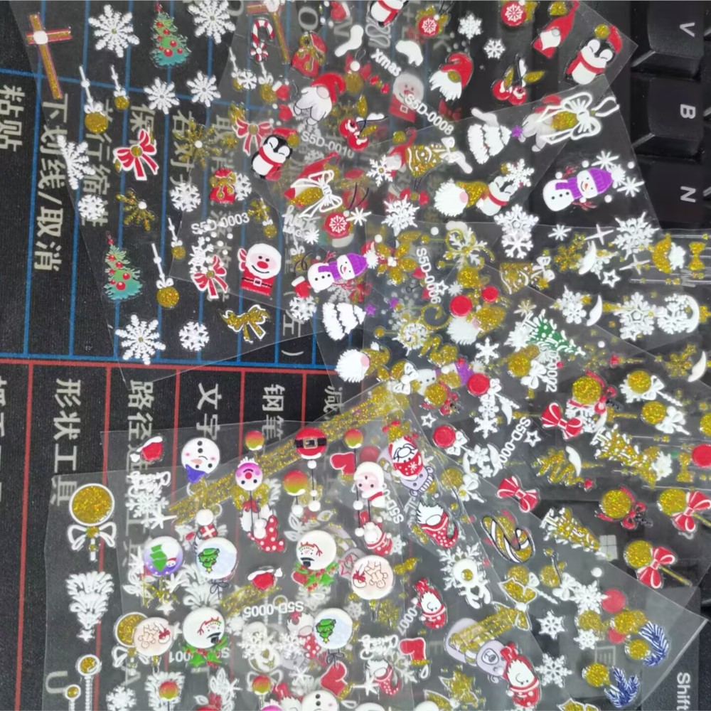 5d Glitter Kerst Reliëf Nagel  - Nail Art Xmas 2025 recensie en prijs