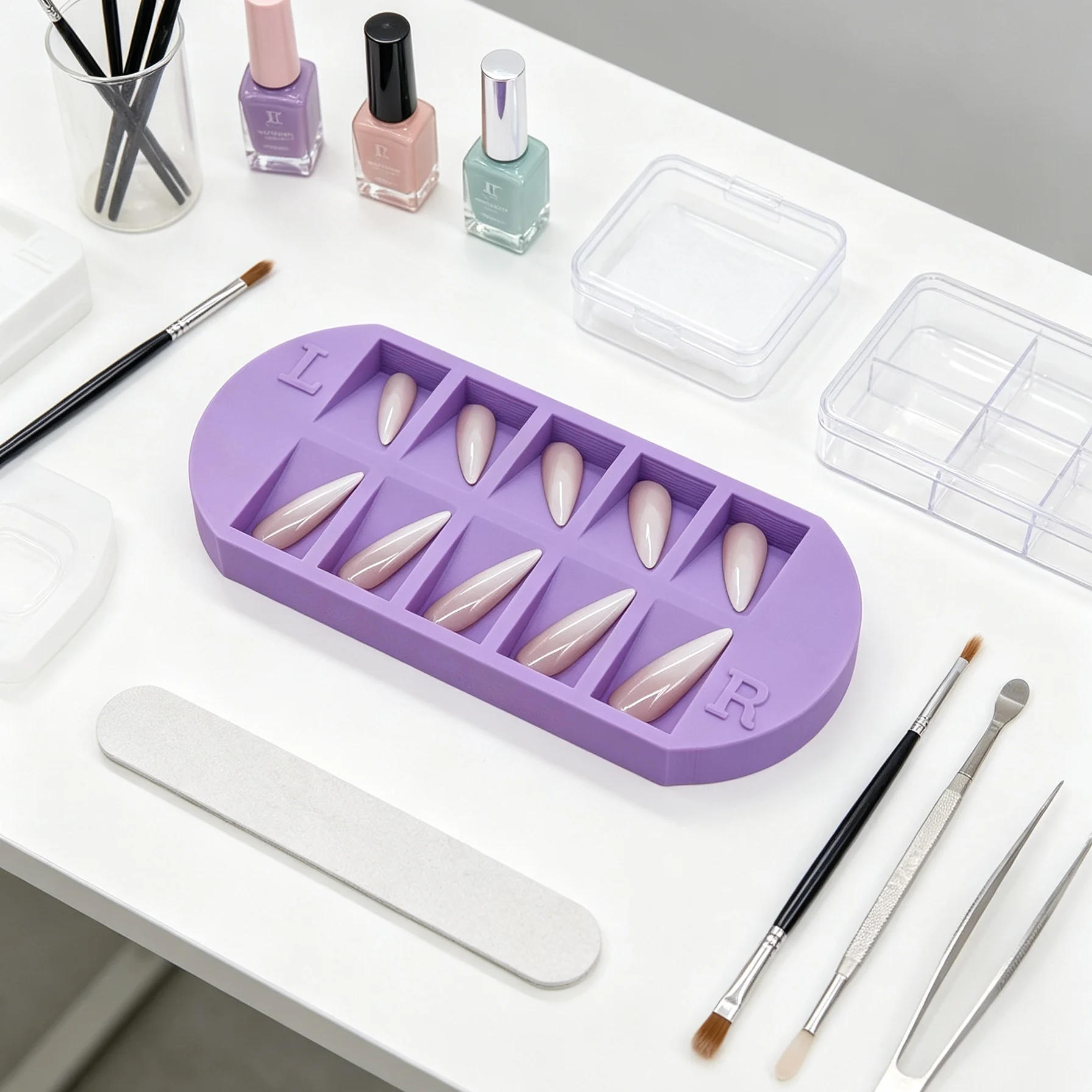 8-vakjes nageltip opbergbak me - Nail Art Sch recensie en prijs
