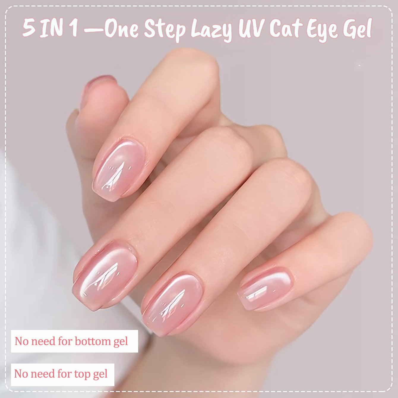 1 stuk PSK Ice Transparant Roz - Nail Art Pink Cat Eye recensie en prijs