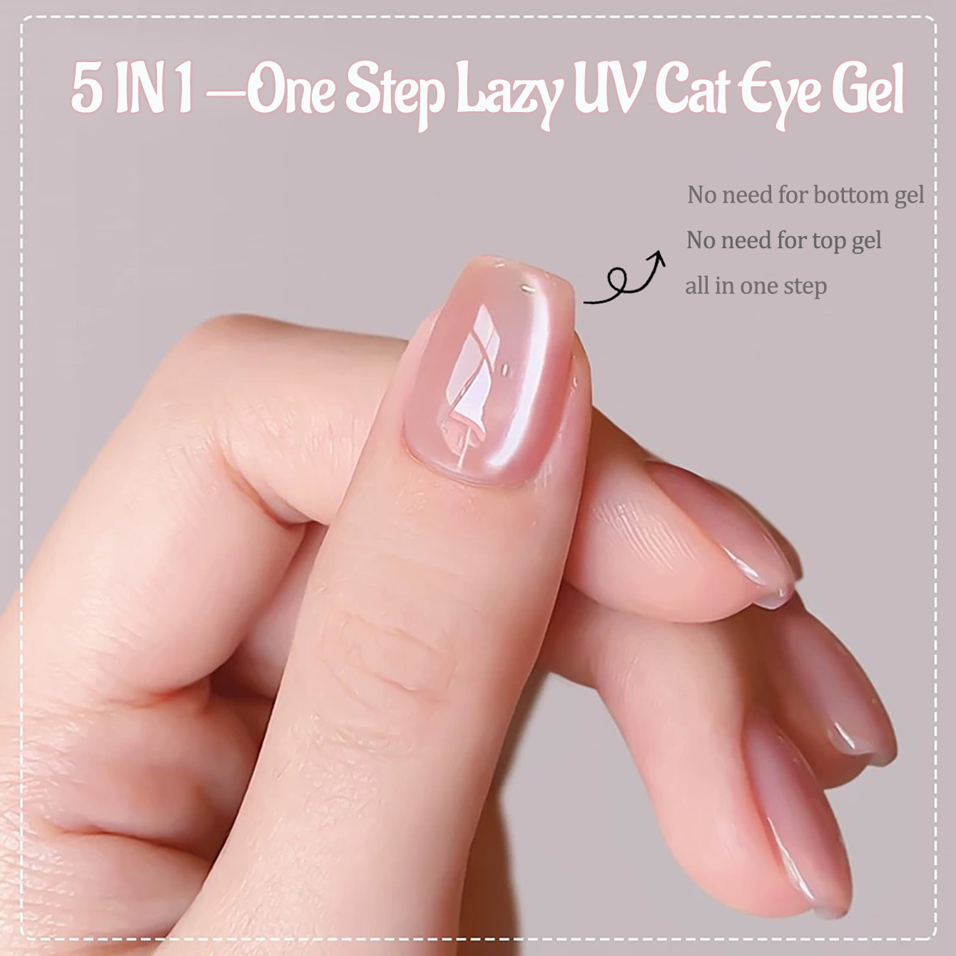 1 stuk PSK Ice Transparant Roz - Nail Art Pink Cat Eye recensie en prijs