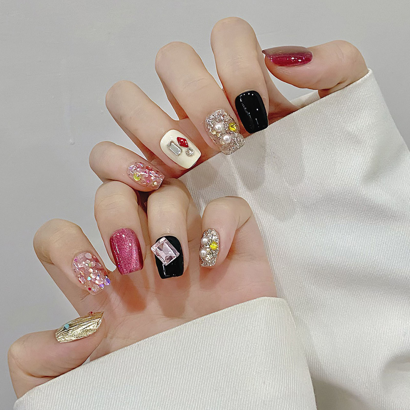 Handgemaakte Pers Op Nagels Gl - Nail Art Pink Cat Eye recensie en prijs