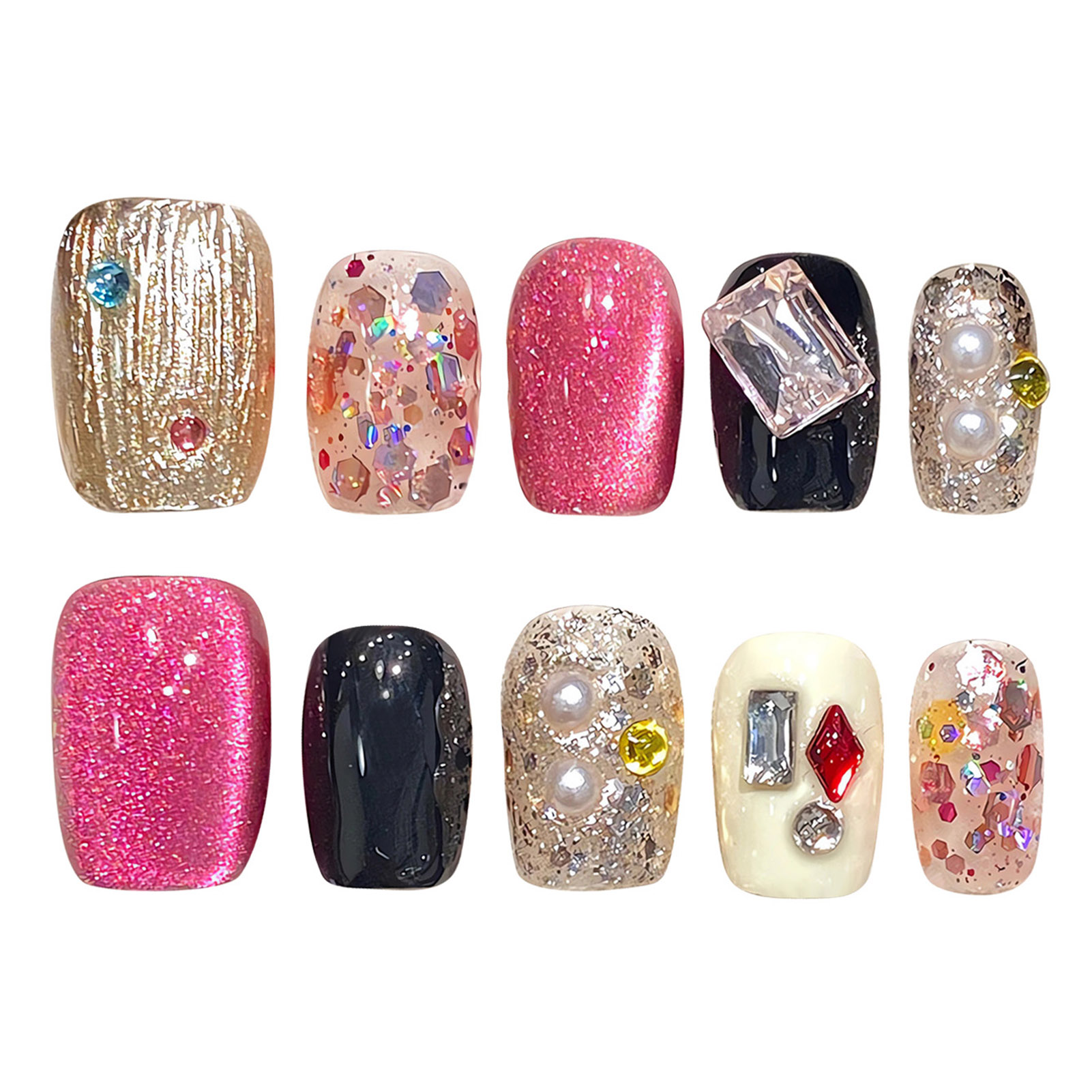 Handgemaakte Pers Op Nagels Gl - Nail Art Pink Cat Eye recensie en prijs
