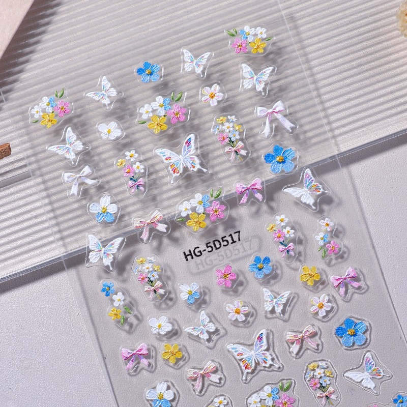 Kleurrijke bloemblad nageldeco - Nail Art Home Service recensie en prijs