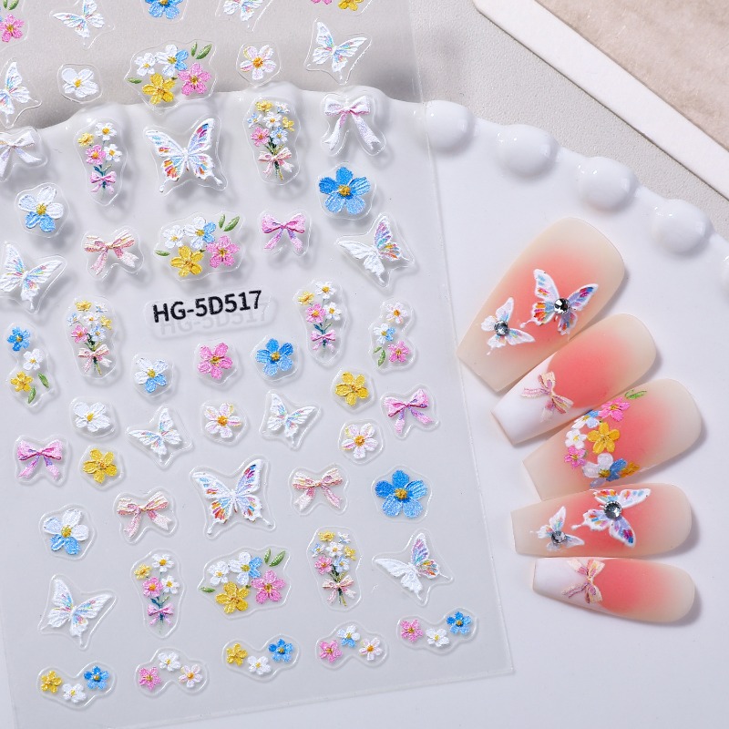 Kleurrijke bloemblad nageldeco - Nail Art Home Service recensie en prijs