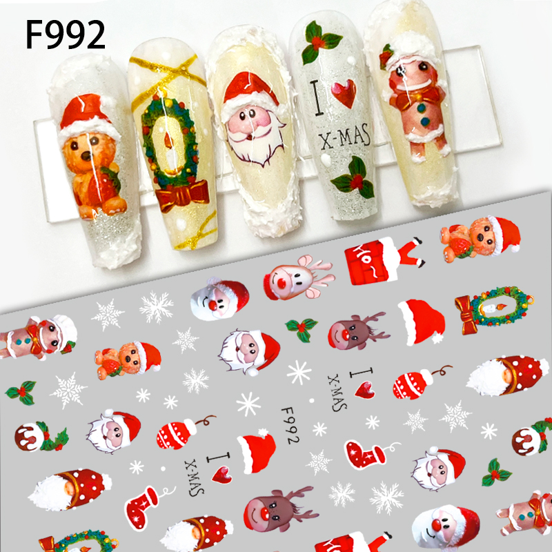 1 Stuks 2025 Kerst 3d Nail Art - Nail Art Xmas 2025 recensie en prijs