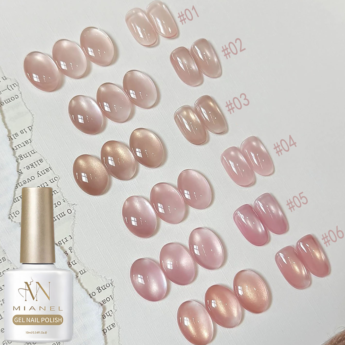 MIANEL 10ML Lover Pink Series  - Nail Art Pink Cat Eye recensie en prijs